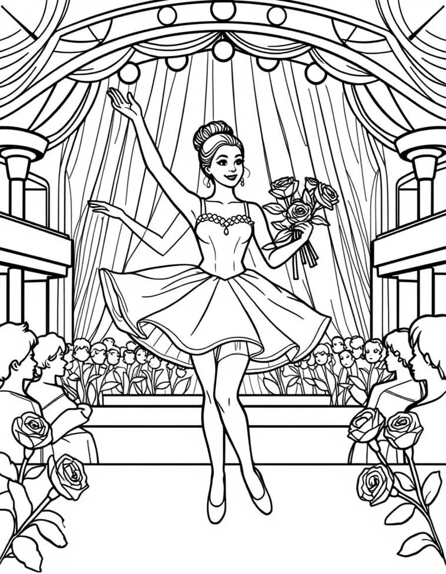 Coloriage Danseuse étoile