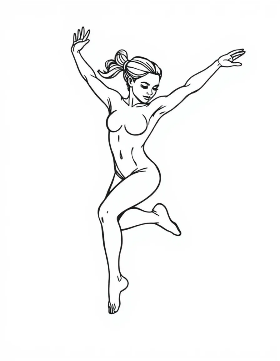 Coloriage Danseuse moderne