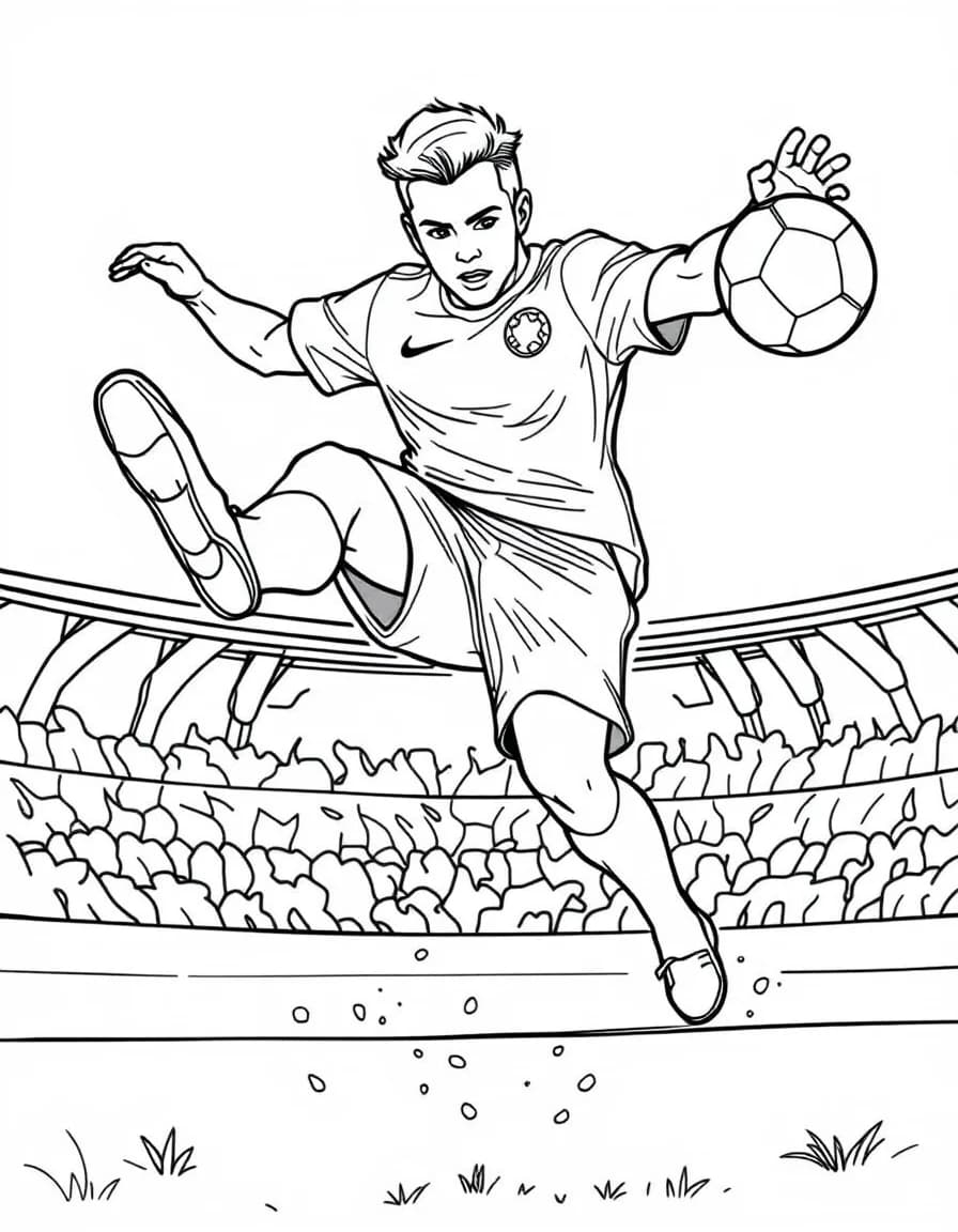 Coloriage Footballeur