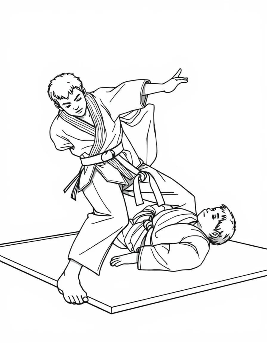 Coloriage Judo