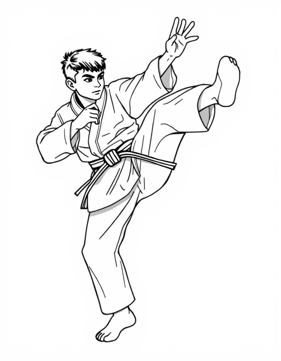 Coloriage Karaté