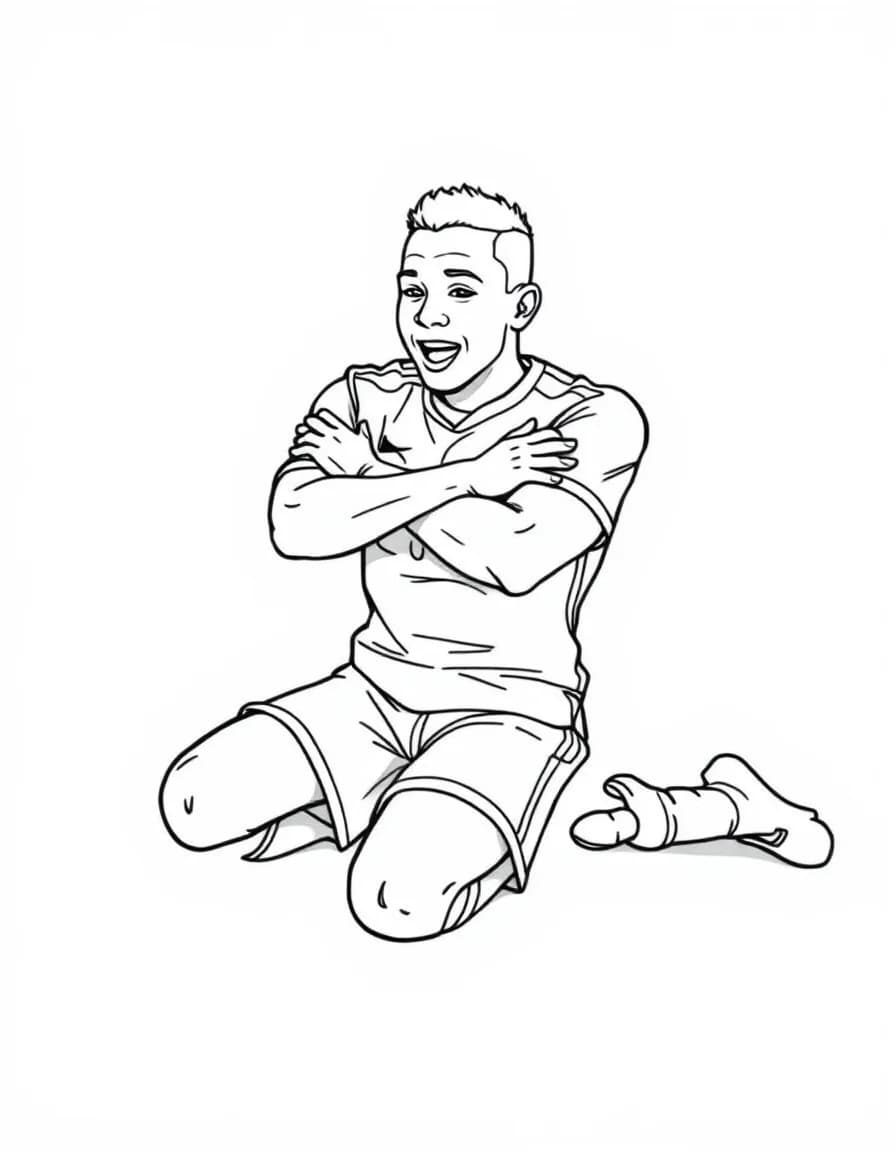 Coloriage Mbappé