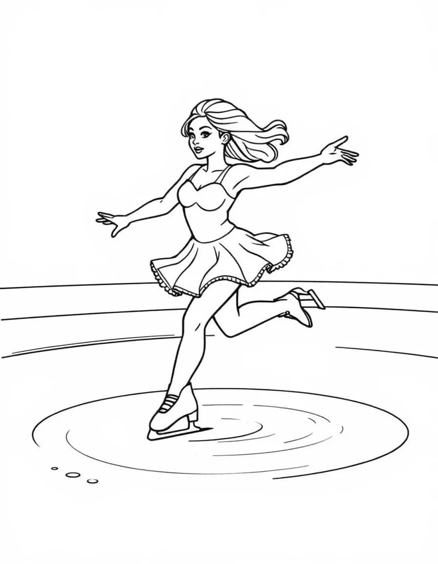 Coloriage Patinage