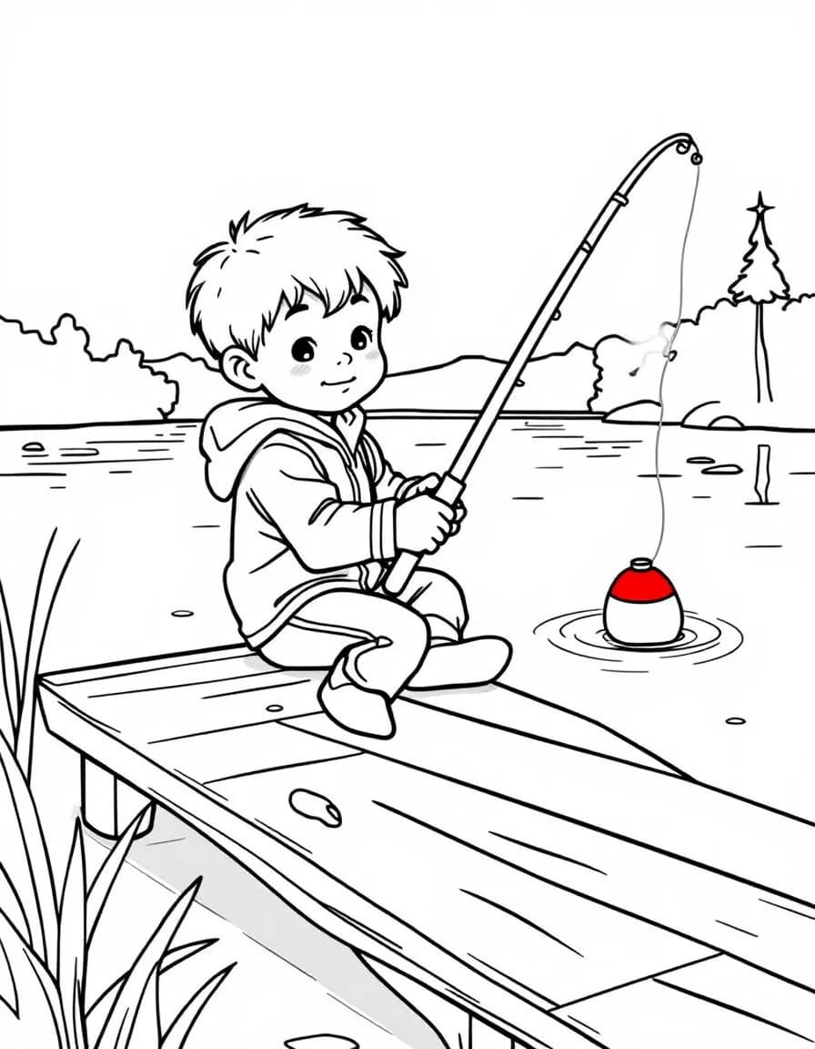 Coloriage Pêche