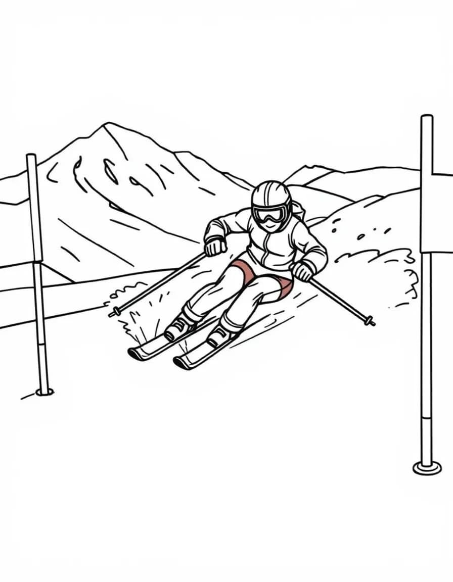 Coloriage Ski