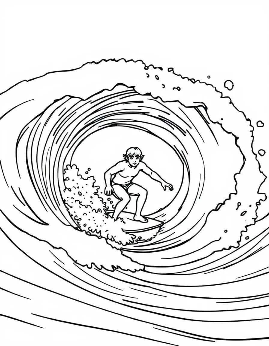 Coloriage Surf