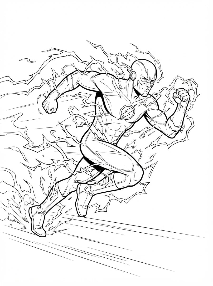 Coloriage Flash super héros