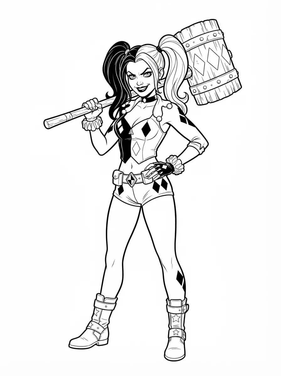 Coloriage Harley quinn