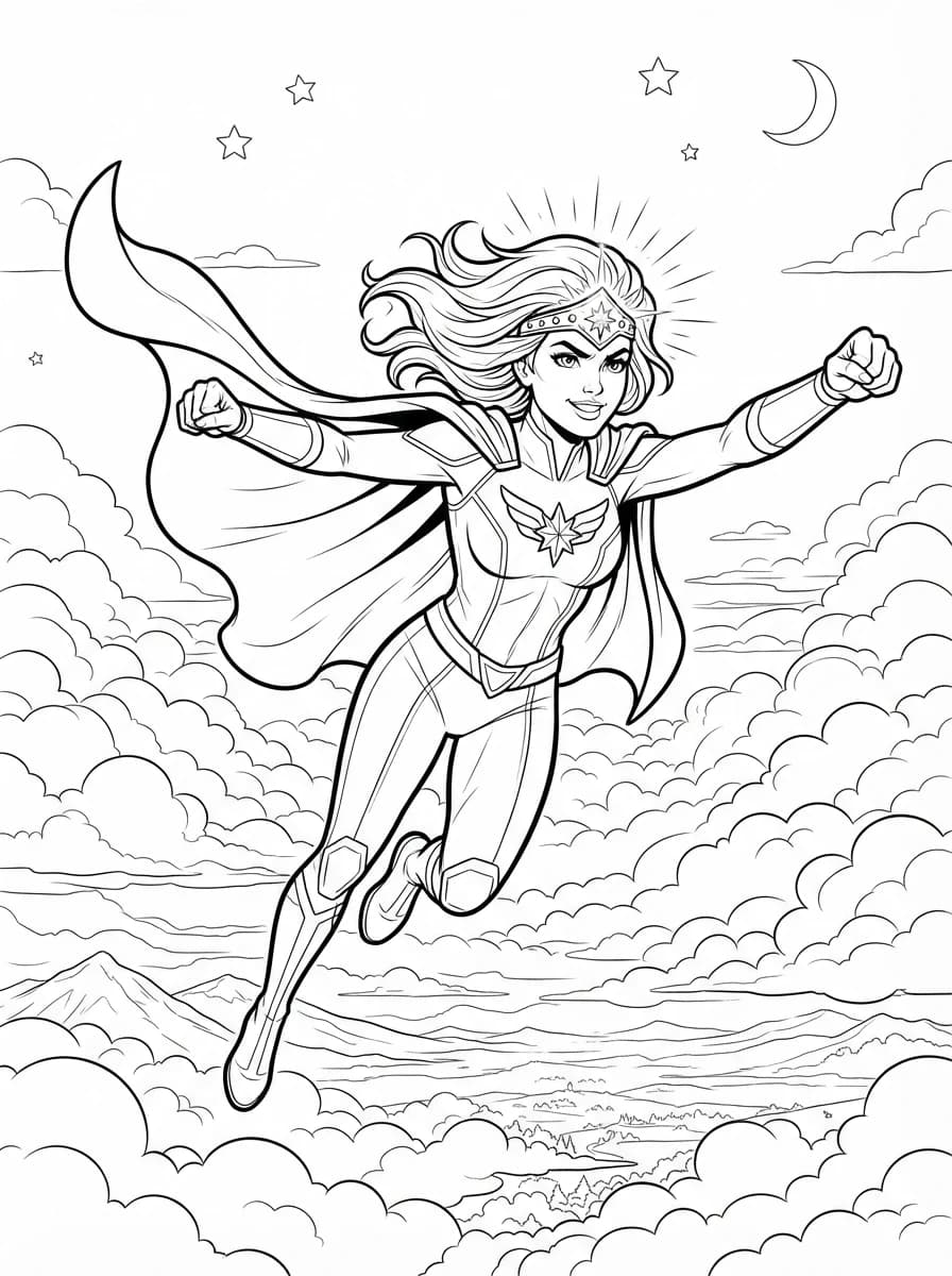 Coloriage Super héroïne