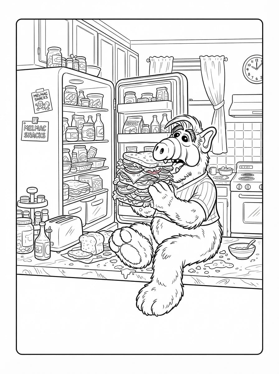 Coloriage Alf