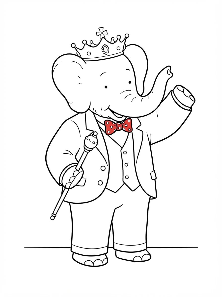 Coloriage Babar