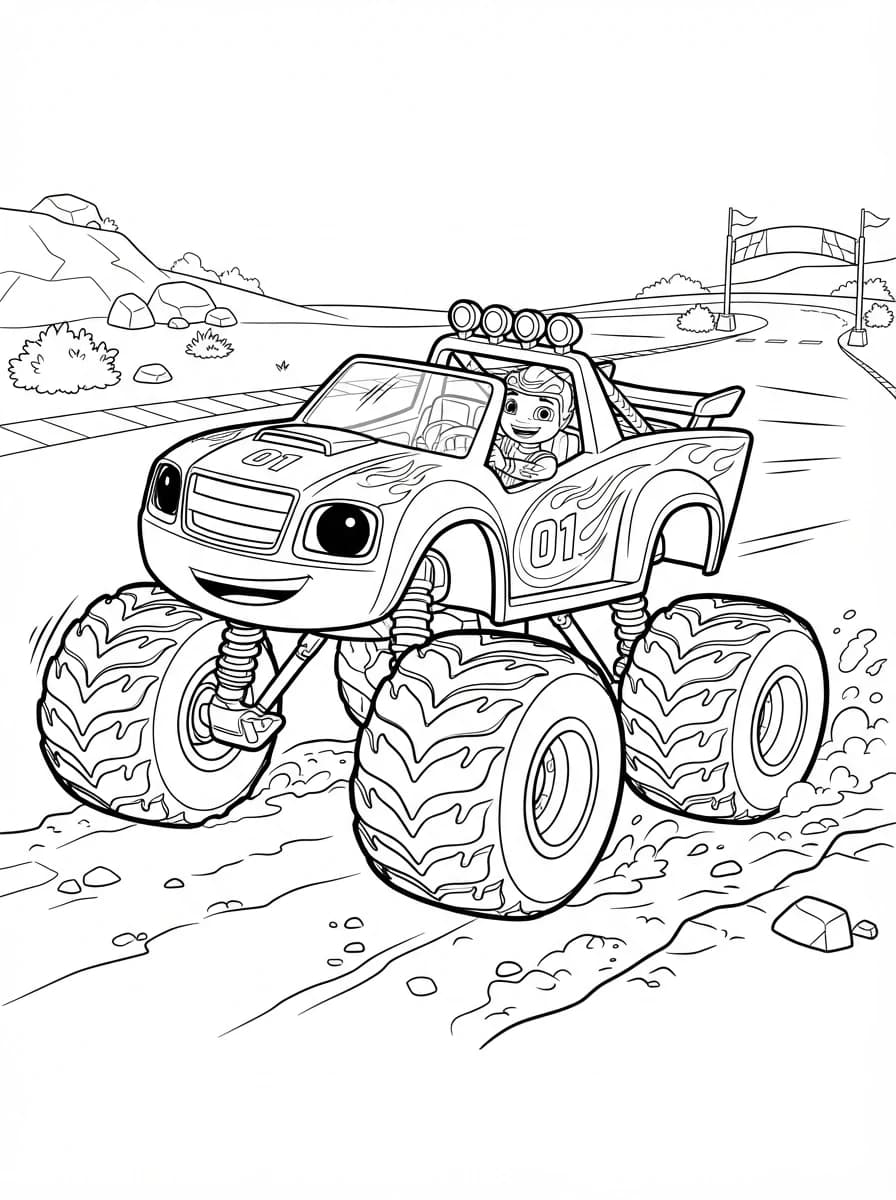 Coloriage Blaze et les Monster Machines
