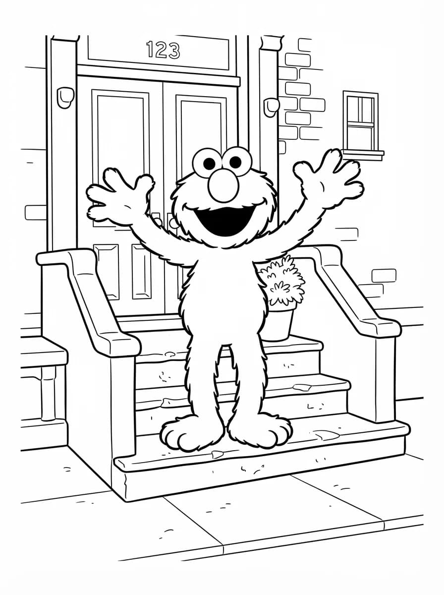 Coloriage Elmo
