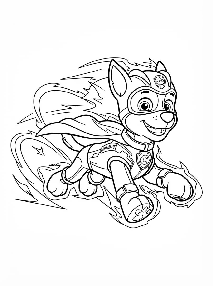 Coloriage Super Chase à toute vitesse