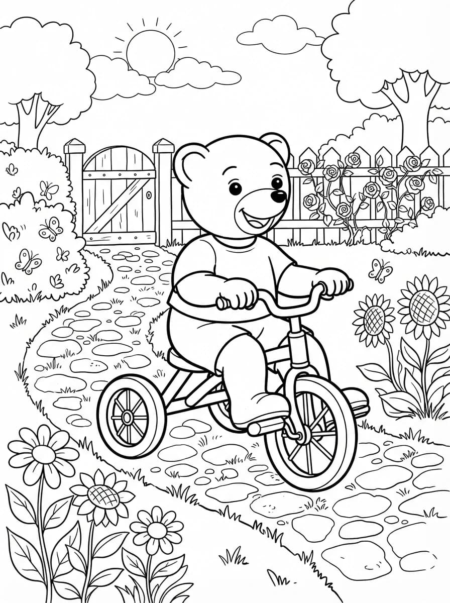 Coloriage Petit ours brun
