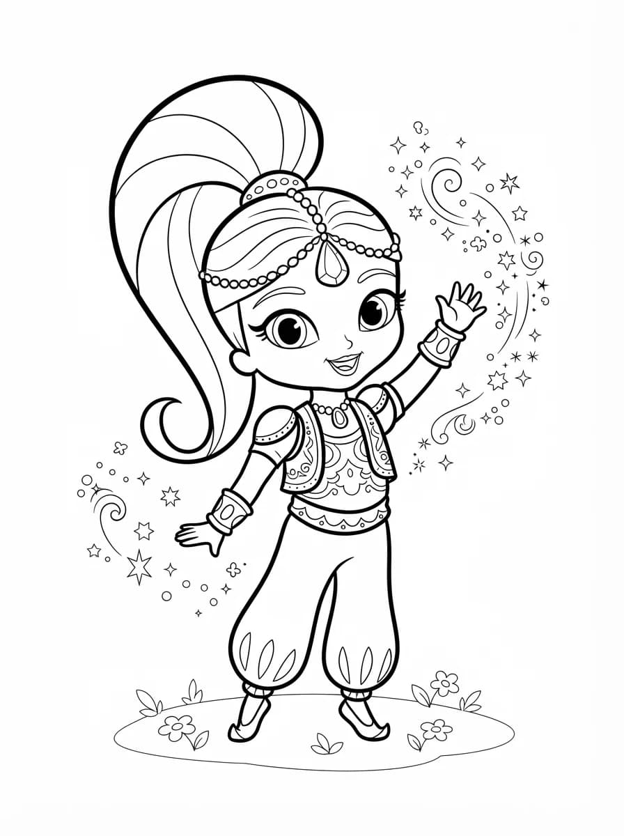 Coloriage Shimmer et Shine