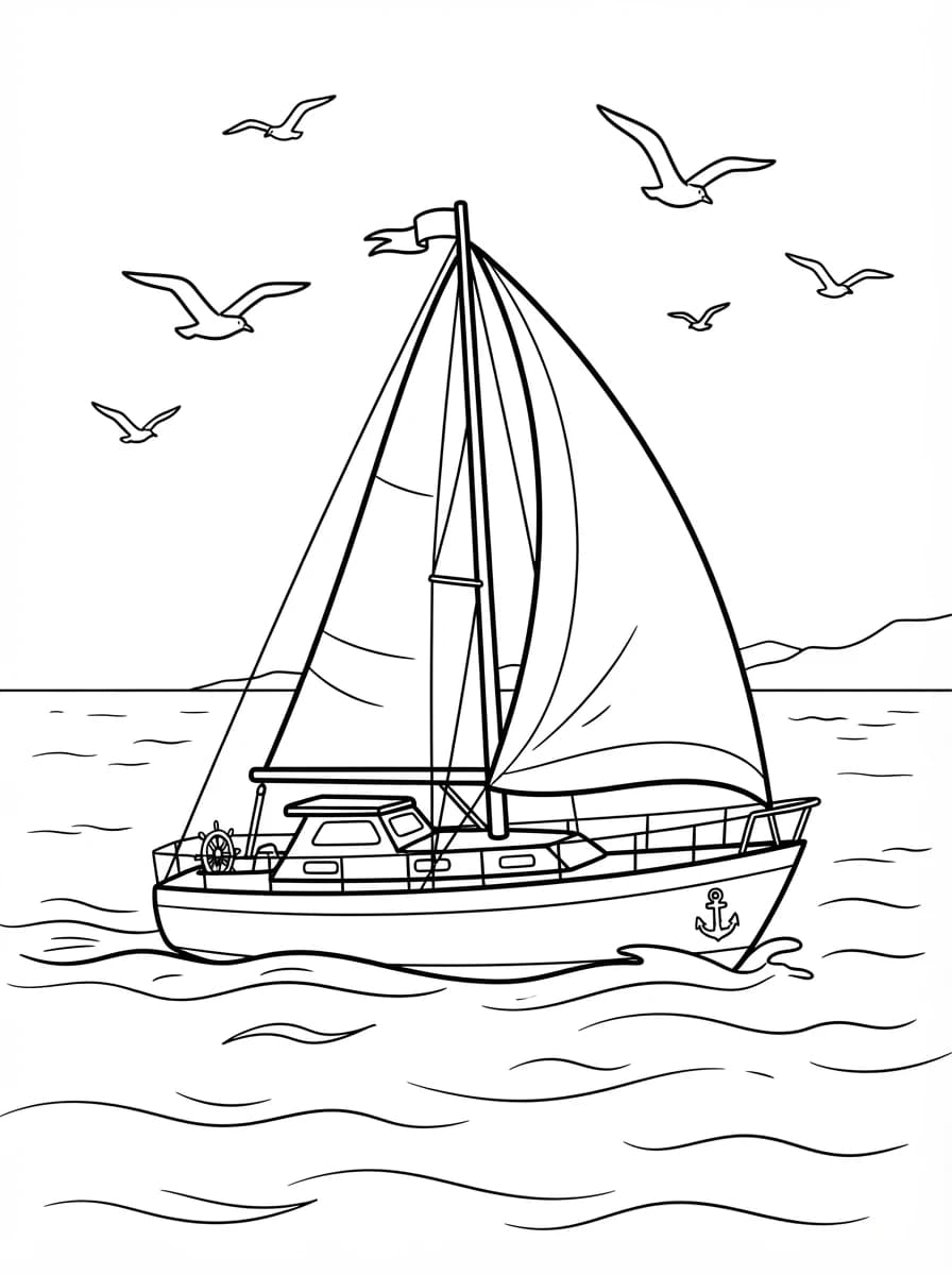 Coloriage Bateau