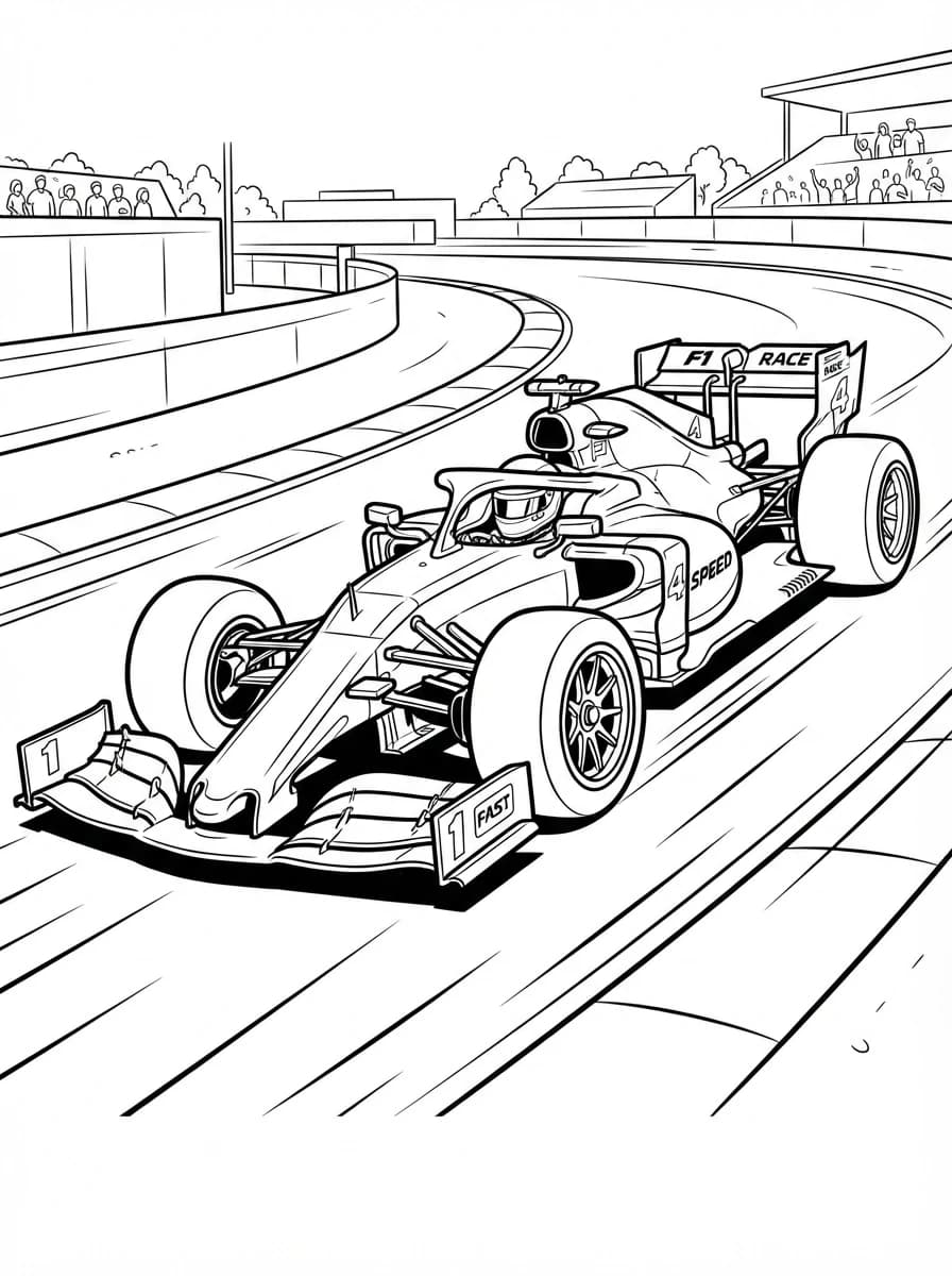 Coloriage Formule 1