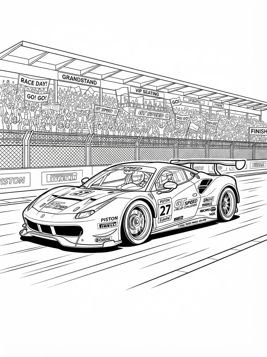 Coloriage Voiture de course